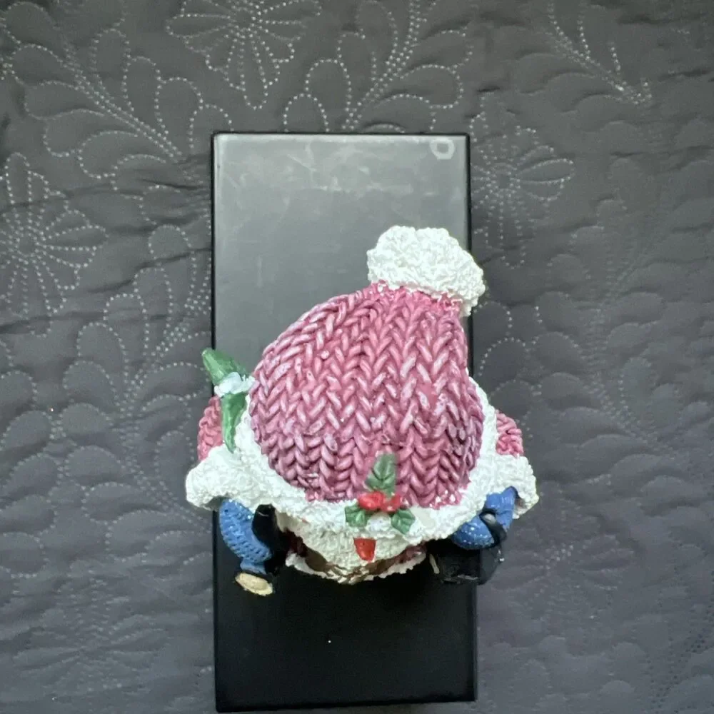 Vintage Resin Christmas Snowman Multicolor Figurine Holiday Winter Decor 5.5”H